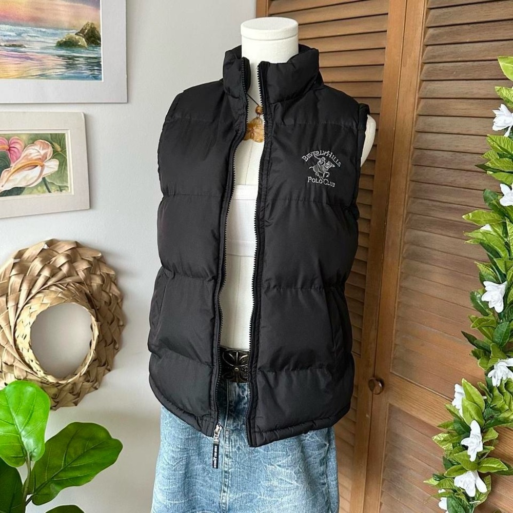 black puffer vest